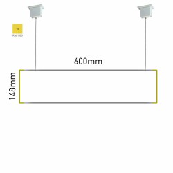 Cartello modulare intercambiabile a sospensione signcode color suspension 148x600 mm HxB YE-giallo-RAL1023
