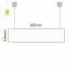Cartello modulare intercambiabile a sospensione signcode color suspension 148x600 mm HxB YE-giallo-RAL1023