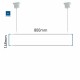 Cartello modulare intercambiabile a sospensione signcode color suspension 148x800 mm HxB BL-blu-RAL5005