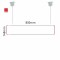 Cartello modulare intercambiabile a sospensione signcode color suspension 148x800 mm HxB RE-rosso-RAL3020