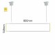 Cartello modulare intercambiabile a sospensione signcode color suspension 148x800 mm HxB YE-giallo-RAL1023