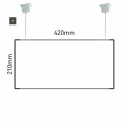 Cartello modulare intercambiabile a sospensione signcode color suspension 210x420 mm HxB AC-antracite-RAL7016