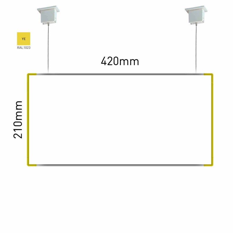 Cartello modulare intercambiabile a sospensione signcode color suspension 210x420 mm HxB YE-giallo-RAL1023