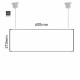Cartello modulare intercambiabile a sospensione signcode color suspension 210x600 mm HxB AC-antracite-RAL7016