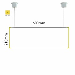 Cartello modulare intercambiabile a sospensione signcode color suspension 210x600 mm HxB YE-giallo-RAL1023