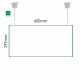 Cartello modulare intercambiabile a sospensione signcode color suspension 297x600 mm HxB GR-verde-RAL6024