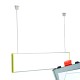 Cartello modulare intercambiabile a sospensione signcode color suspension 148x600 mm HxB YE-giallo-RAL1023