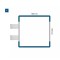Cartello modulare intercambiabile con sistema a bandiera signcode color flag 105x105 mm HxB BL-blu-RAL5005
