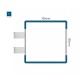 Cartello modulare intercambiabile con sistema a bandiera signcode color flag 105x105 mm HxB BL-blu-RAL5005