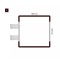 Cartello modulare intercambiabile con sistema a bandiera signcode color flag 105x105 mm HxB BR-marrone-RAL8019