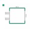 Cartello modulare intercambiabile con sistema a bandiera signcode color flag 105x105 mm HxB GR-verde-RAL6024