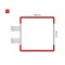 Cartello modulare intercambiabile con sistema a bandiera signcode color flag 105x105 mm HxB RE-rosso-RAL3020