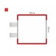 Cartello modulare intercambiabile con sistema a bandiera signcode color flag 105x105 mm HxB RE-rosso-RAL3020