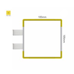 Cartello modulare intercambiabile con sistema a bandiera signcode color flag 105x105 mm HxB YE-giallo-RAL1023