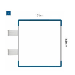 Cartello modulare intercambiabile con sistema a bandiera signcode color flag 148x105 mm HxB BL-blu-RAL5005