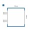 Cartello modulare intercambiabile con sistema a bandiera signcode color flag 148x105 mm HxB BL-blu-RAL5005