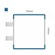 Cartello modulare intercambiabile con sistema a bandiera signcode color flag 148x105 mm HxB BL-blu-RAL5005