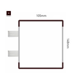 Cartello modulare intercambiabile con sistema a bandiera signcode color flag 148x105 mm HxB BR-marrone-RAL8019