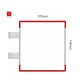 Cartello modulare intercambiabile con sistema a bandiera signcode color flag 148x105 mm HxB RE-rosso-RAL3020