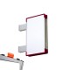 Cartello modulare intercambiabile con sistema a bandiera signcode color flag 210x105 mm HxB RE-rosso-RAL3020