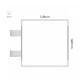 Cartello modulare intercambiabile con sistema a bandiera signcode color flag 148x148 mm HxB WH-bianco-RAL9016
