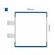 Cartello modulare intercambiabile con sistema a bandiera signcode color flag 210x105 mm HxB BL-blu-RAL5005
