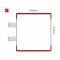 Cartello modulare intercambiabile con sistema a bandiera signcode color flag 210x105 mm HxB RE-rosso-RAL3020