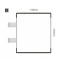 Cartello modulare intercambiabile con sistema a bandiera signcode color flag 210x148 mm HxB AC-antracite-RAL7016