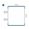 Cartello modulare intercambiabile con sistema a bandiera signcode color flag 210x148 mm HxB BL-blu-RAL5005