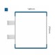Cartello modulare intercambiabile con sistema a bandiera signcode color flag 210x148 mm HxB BL-blu-RAL5005