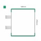 Cartello modulare intercambiabile con sistema a bandiera signcode color flag 210x148 mm HxB GR-verde-RAL6024