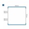 Cartello modulare intercambiabile con sistema a bandiera signcode color flag 210x210 mm HxB BL-blu-RAL5005