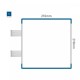 Cartello modulare intercambiabile con sistema a bandiera signcode color flag 210x210 mm HxB BL-blu-RAL5005