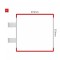 Cartello modulare intercambiabile con sistema a bandiera signcode color flag 210x210 mm HxB RE-rosso-RAL3020
