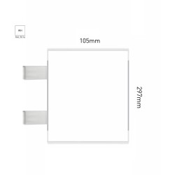 Cartello modulare intercambiabile con sistema a bandiera signcode color flag 297x105 mm HxB WH-bianco-RAL9016