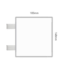 Cartello modulare intercambiabile con sistema a bandiera signcode flag 148x105 mm HxB