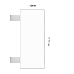 Cartello modulare intercambiabile con sistema a bandiera signcode flag 297x105 mm HxB