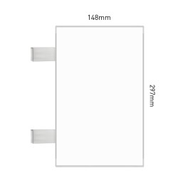 Cartello modulare intercambiabile con sistema a bandiera signcode flag 297x148 mm HxB