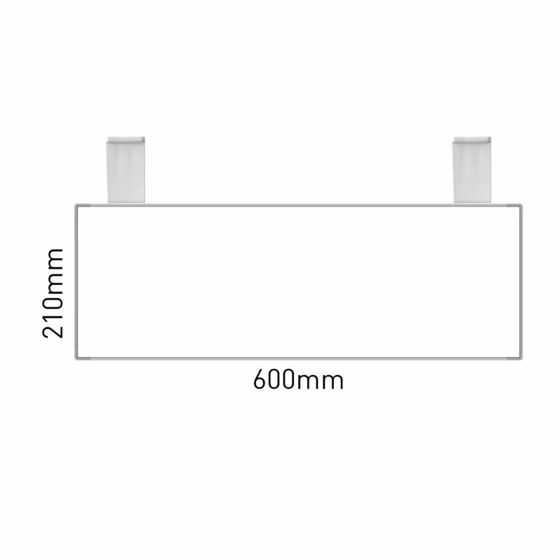 Cartello modulare intercambiabile con sistema a soffitto signcode ceiling 210x600 mm HxB