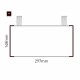 Cartello modulare intercambiabile con sistema a soffitto signcode color ceiling 148x297 mm HxB BR-marrone-RAL8019