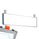 Cartello modulare intercambiabile con sistema a soffitto signcode color ceiling 210x600 mm HxB BL-blu-RAL5005