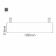 Cartello modulare intercambiabile con sistema a soffitto signcode color ceiling 210x1000 mm HxB AC-antracite-RAL7016