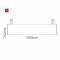 Cartello modulare intercambiabile con sistema a soffitto signcode color ceiling 210x1000 mm HxB RE-rosso-RAL3020