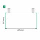 Cartello modulare intercambiabile con sistema a soffitto signcode color ceiling 210x420 mm HxB GR-verde-RAL6024
