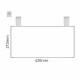 Cartello modulare intercambiabile con sistema a soffitto signcode color ceiling 210x420 mm HxB LG-grigio chiaro-RAL7035