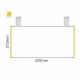 Cartello modulare intercambiabile con sistema a soffitto signcode color ceiling 210x420 mm HxB YE-giallo-RAL1023