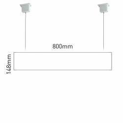 Cartello modulare intercambiabile con sistema a soffitto signcode suspension 148x800 mm HxB