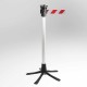colonnina con base pieghevole tempaline tempaline argento anodizzato