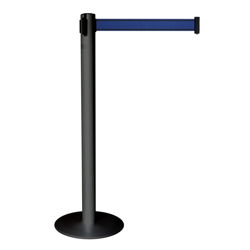 Colonnina segnapercorso tendinastro in alluminio Stopper verniciato nero zigrinato