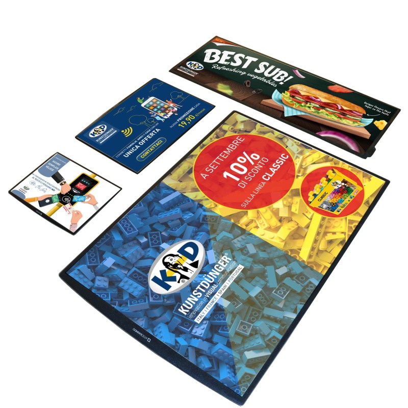 Tappetino pubblicitario da banco e da terra windo kit - set 4 pezzi